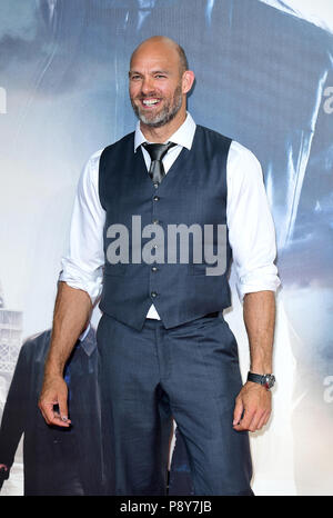 James Crossley participant à la Mission : Impossible Fallout première au BFI Imax, Waterloo, London. Banque D'Images