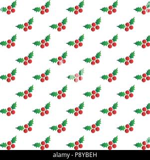 Cerises Chrismtas pattern. Pour la conception web et l'interface d'application, aussi utile pour l'infographie. Vector illustration. Illustration de Vecteur