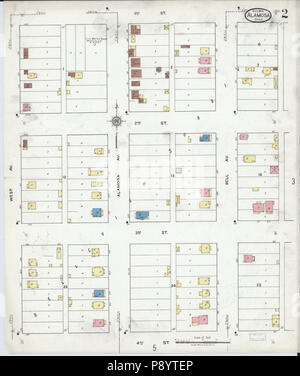490 La carte d'assurance-incendie Sanborn de Montrose, Montrose Comté (Colorado). LOC sanborn00947 008-2 Banque D'Images