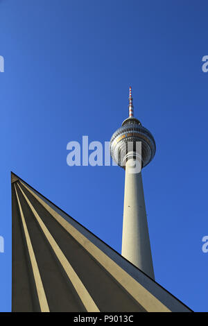 Berlin, Allemagne, la tour de télévision de Berlin Banque D'Images