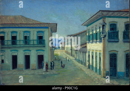 349 Jésus, Benedito Calixto de - Largo do Rosário em Santos, 1850 Banque D'Images