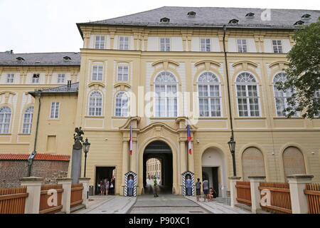 Entrée du Jardin Royal, le château de Prague, Prague, Tchéquie, Hradčany (République tchèque), de l'Europe Banque D'Images