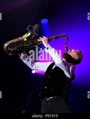 L'Oxfordshire, UK, 13 juillet 2018. Cornbury Festival Jour 1 - 13 juillet 2018. UB 40 sur scène, Chadlington Estate, Oxfordshire, UK/Fletcher-Park Crédit : Dawn Alamy Live News Banque D'Images