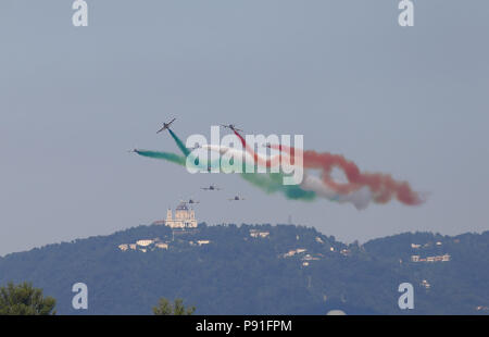 Turin, Italie. 01 Juin, 2018. Exposition de flèches à Turin AIR SHOW 2016 centenaire Aeritalia Crédit : agence photo indépendante/Alamy Live News Banque D'Images