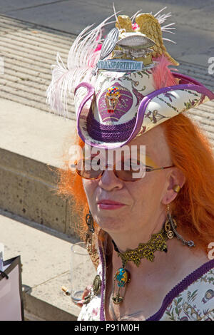 Steampunk Week-end, Hebden Bridge, West Yorkshire, 14 et 15 juillet, 2018 Crédit : Paul Boyes/Alamy Live News Banque D'Images