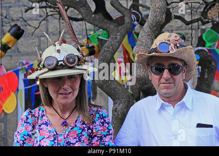 Steampunk Week-end, Hebden Bridge, West Yorkshire, 14 et 15 juillet, 2018 Crédit : Paul Boyes/Alamy Live News Banque D'Images