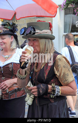 Steampunk Week-end, Hebden Bridge, West Yorkshire, 14 et 15 juillet, 2018 Crédit : Paul Boyes/Alamy Live News Banque D'Images