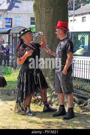 Steampunk Week-end, Hebden Bridge, West Yorkshire, 14 et 15 juillet, 2018 Crédit : Paul Boyes/Alamy Live News Banque D'Images