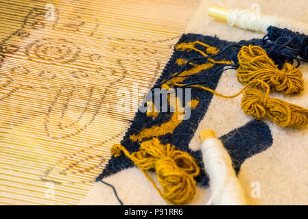 Photos de tapis en laine faits main de Oaxaca, Mexique Banque D'Images