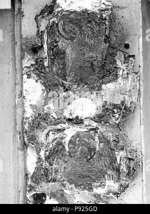 408 Maison dite de Nicolas Flamel - Détail de la façade, personnage tenant un phylactère - Paris - Médiathèque de l'architecture et du patrimoine - APMH00015950 Banque D'Images