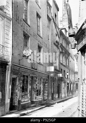 408 Maison dite de Nicolas Flamel - façade sur rue, ensemble - Paris - Médiathèque de l'architecture et du patrimoine - APMH00015945 Banque D'Images