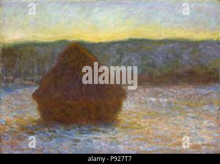 . 422 Monet 1890-1891 --dégel-sunset Banque D'Images