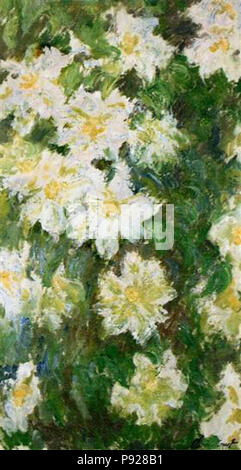 . 427 Monet - white-clematis-1887 Banque D'Images