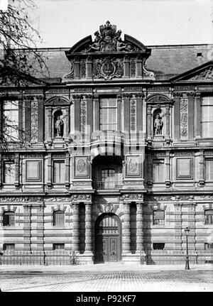 445 Palais du Louvre - sur le quai, Façade Porte Jean Goujon - Paris 01 - Médiathèque de l'architecture et du patrimoine - APMH00020440 Banque D'Images