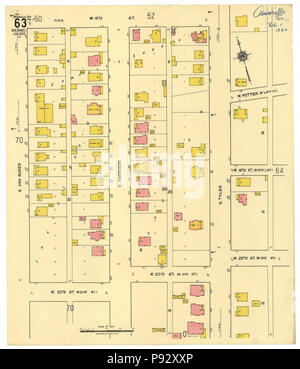 490 La carte d'assurance-incendie Sanborn de Amarillo, Potter County, Texas. LOC sanborn08403 010-5 Banque D'Images