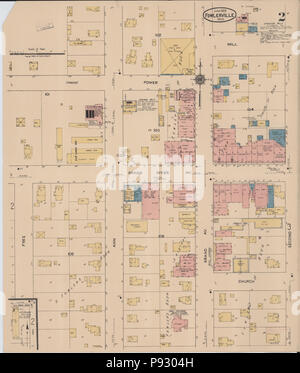 498 La carte d'assurance-incendie Sanborn de Howell, Livingston Comté (Michigan). LOC sanborn04011 003-2 Banque D'Images