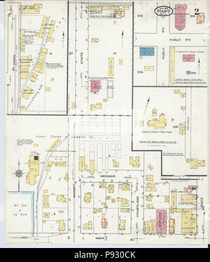 499 Carte d'assurance-incendie Sanborn de Hart, Oceana Comté (Michigan). LOC sanborn04034 005-2 Banque D'Images