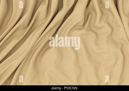 Plis de tissu brun. 3D render Banque D'Images