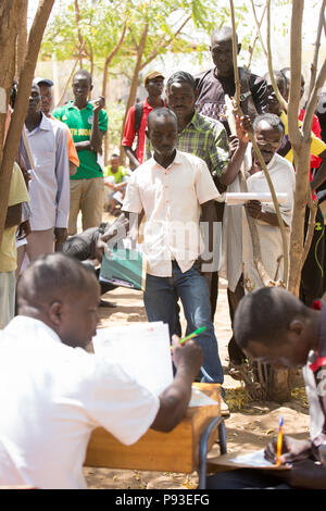 Kakuma, Kenya - projet éducatif de l'organisation non gouvernementale catholique Don Bosco Mondo dans le camp de réfugiés Kakuma. Banque D'Images