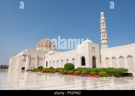 Grande Mosquée Sultan Qaboos, Muscat, Oman Banque D'Images