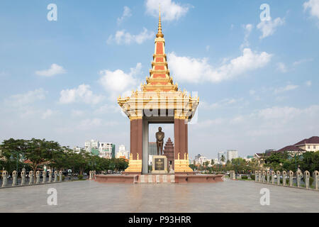 Le Mémorial Norodom Sihanouk à Phnom Penh rend hommage au roi Norodom Sihanouk, célébrant son rôle dans la libération du Cambodge du colonialisme français Banque D'Images