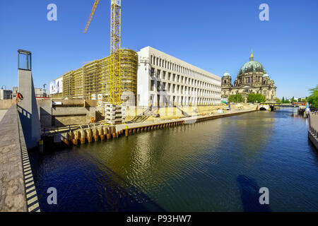 Terrain à bâtir de Humboldt Forum, ancien château de Berlin, Berlin, Allemagne Banque D'Images