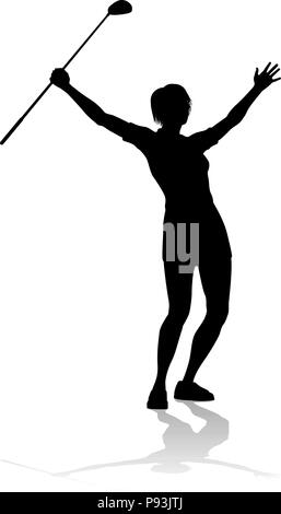 Sports Golf golfeur Personne Silhouette Illustration de Vecteur