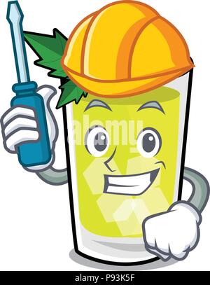 Mint julep automobile mascot cartoon Illustration de Vecteur