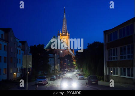 Swietego archikatedralna Bazylika gothique Jakuba (Basilique Cathédrale de Saint Jacques l'Apôtre) à Szczecin, Pologne. 14 juin 2018 © Wojciech Strozyk / Banque D'Images