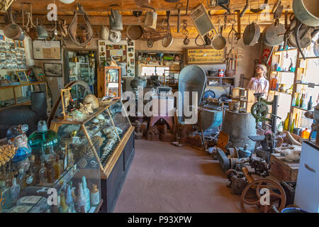 Nouveau Mexique, Cerrillos, situé au large de la Turquoise Trail, National Scenic Byway, State Hwy 14, Musée de la mine Banque D'Images