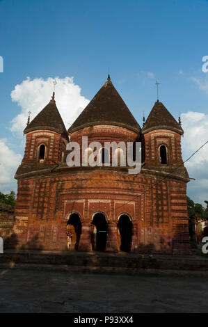 L'Pancharatna Govinda Temple. Puthia, Rajshahi, Bangladesh. Banque D'Images