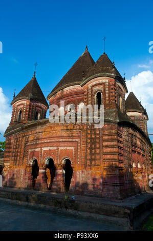 L'Pancharatna Govinda Temple. Puthia, Rajshahi, Bangladesh. Banque D'Images