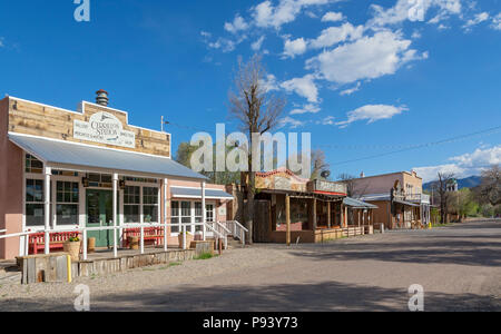 Nouveau Mexique, Cerrillos, situé près de l'theTurquoise, Sentier National Scenic Byway, State Hwy 14, centre du village Banque D'Images