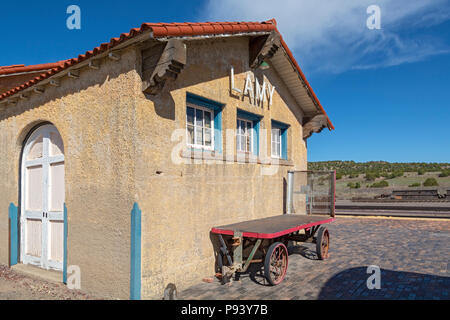 Nouveau Mexique, Santa Fe Comté, Lamy, la gare Amtrak Banque D'Images