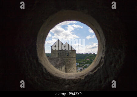 Ancien Fort de Kamianets Podolsk, l'Ukraine, la journée en été. Banque D'Images