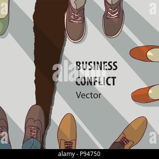 Abstract business relation conflits symbole réduire Illustration de Vecteur