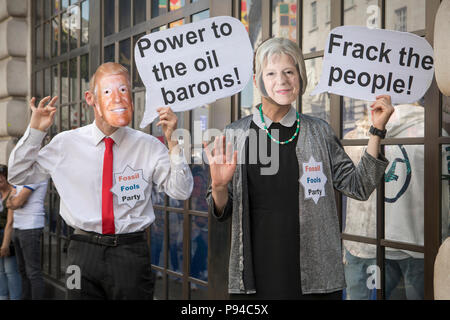 Anti-Trump manifestation à Londres, Royaume-Uni le 13 juillet 2018. Banque D'Images