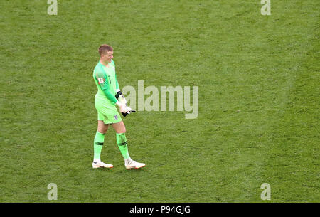 Angleterre attaquant Jordan Pickford après le coup de sifflet final lors de la Coupe du Monde de la troisième place match play-off à Saint Petersbourg Stadium. ASSOCIATION DE PRESSE Photo. Photo date : Samedi 14 juillet 2018. Voir l'histoire de la Belgique. WORLDCUP PA Crédit photo doit se lire : Tim Goode/PA Wire. RESTRICTIONS : un usage éditorial uniquement. Pas d'utilisation commerciale. Aucune utilisation avec tout tiers non officiels logos. Pas de manipulation d'images. Pas d'émulation vidéo. Banque D'Images