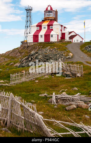 Le phare du cap Bonavista à Bonavista, Terre-Neuve. Banque D'Images