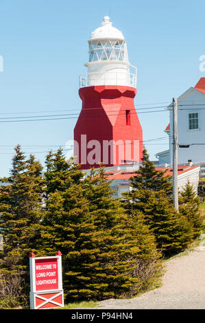 Phare de Long Point près de Twillingate à Terre-Neuve. Banque D'Images