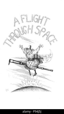 Un vol dans l'espace - les contes de la science. Banque D'Images