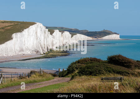 SEAFORD, Sussex/UK - Août 15 : vue sur les sept Sœurs de Cuckmere à Sussex le 15 août 2008 Banque D'Images