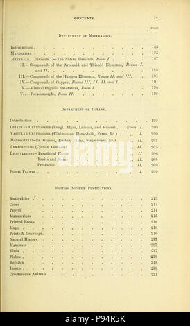 Un guide pour les salles d'exposition des départements d'histoire naturelle et d'Antiquités (page 9) . Banque D'Images