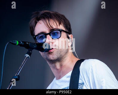 Justin Young, de l'exécution de vaccins live au Festival Latitude, Henham Park, Suffolk, Angleterre, 14 juillet, 2018 Banque D'Images