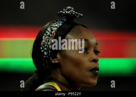 Stade de Londres, Londres, Royaume-Uni. 14 juillet, 2018. La Coupe du monde d'athlétisme, jour 1 ; Elaine Thompson (JAM) Credit : Action Plus Sport/Alamy Live News Banque D'Images