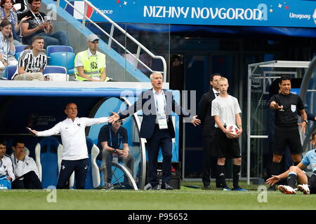 Nizhnij Novgord, la Russie. 6 juillet, 2018. Didier Deschamps (FRA) Football/soccer : la Russie Coupe du Monde 2018 match entre l'Uruguay 0-2 France à l'Nizhnij Novgord Nizhnij Novgord en stade, la Russie . Credit : Mutsu KAWAMORI/AFLO/Alamy Live News Banque D'Images