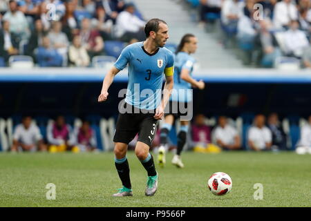 Nizhnij Novgord, la Russie. 6 juillet, 2018. Diego Godin (URU) Football/soccer : la Russie Coupe du Monde 2018 match entre l'Uruguay 0-2 France à l'Nizhnij Novgord Nizhnij Novgord en stade, la Russie . Credit : Mutsu KAWAMORI/AFLO/Alamy Live News Banque D'Images