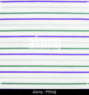 La texture de tissu blanc avec rayures violet et vert. Libre Banque D'Images