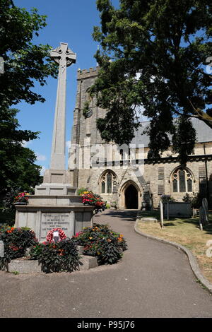 Une vue sur St Giles & l'église St Nicolas à Sidmouth, Devon, UK Banque D'Images