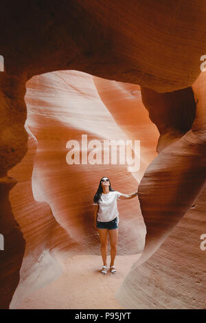 La découverte de la fille de grand canyon en Arizona Banque D'Images